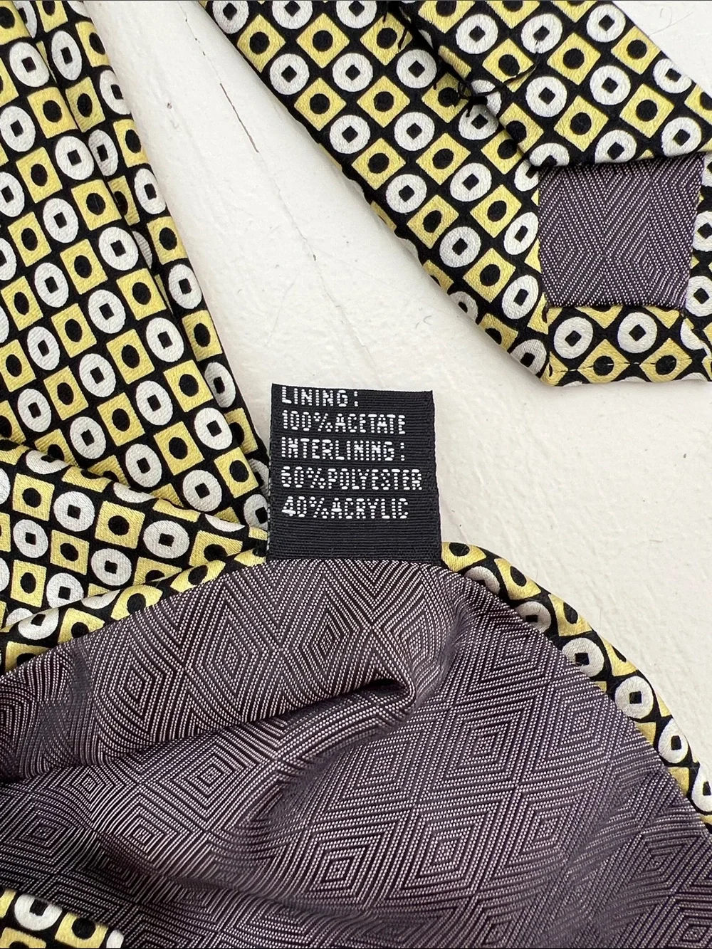 Tongue Tied by Tom McLellon Geometric Silk Tie